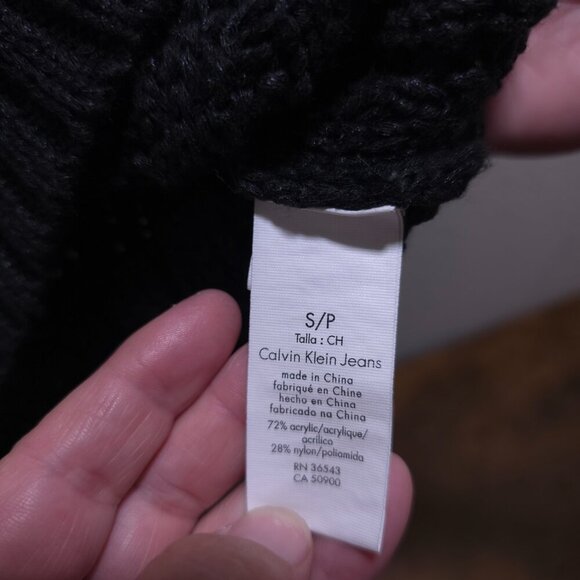 Calvin Klein Chunky Knit Black Sweater‎ | Size Small - Picture 11 of 11
